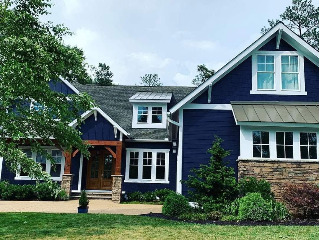 Exterior of house after painting