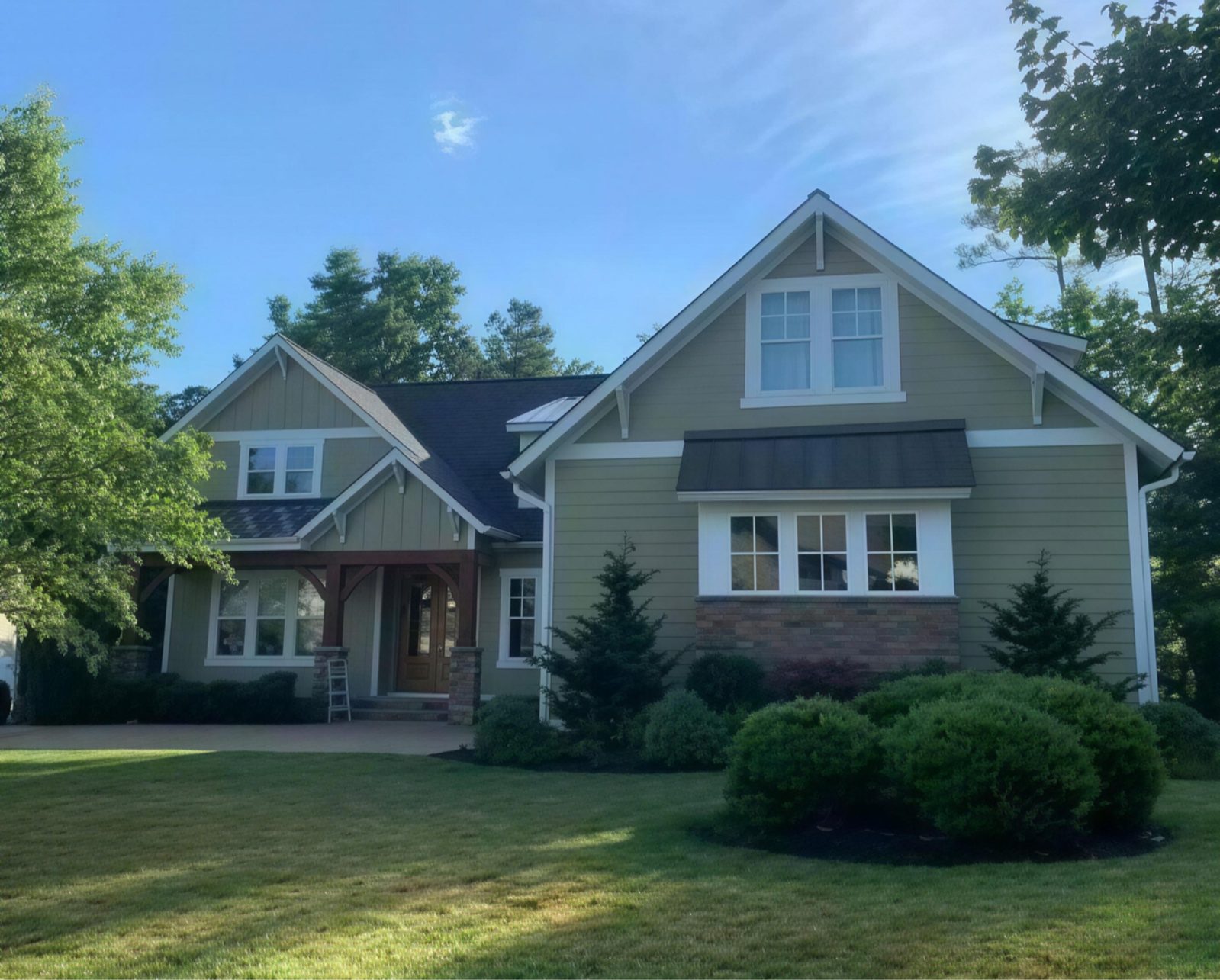 Exterior of house before painting