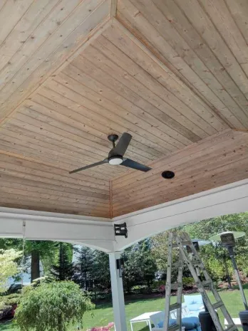 Deck after staining