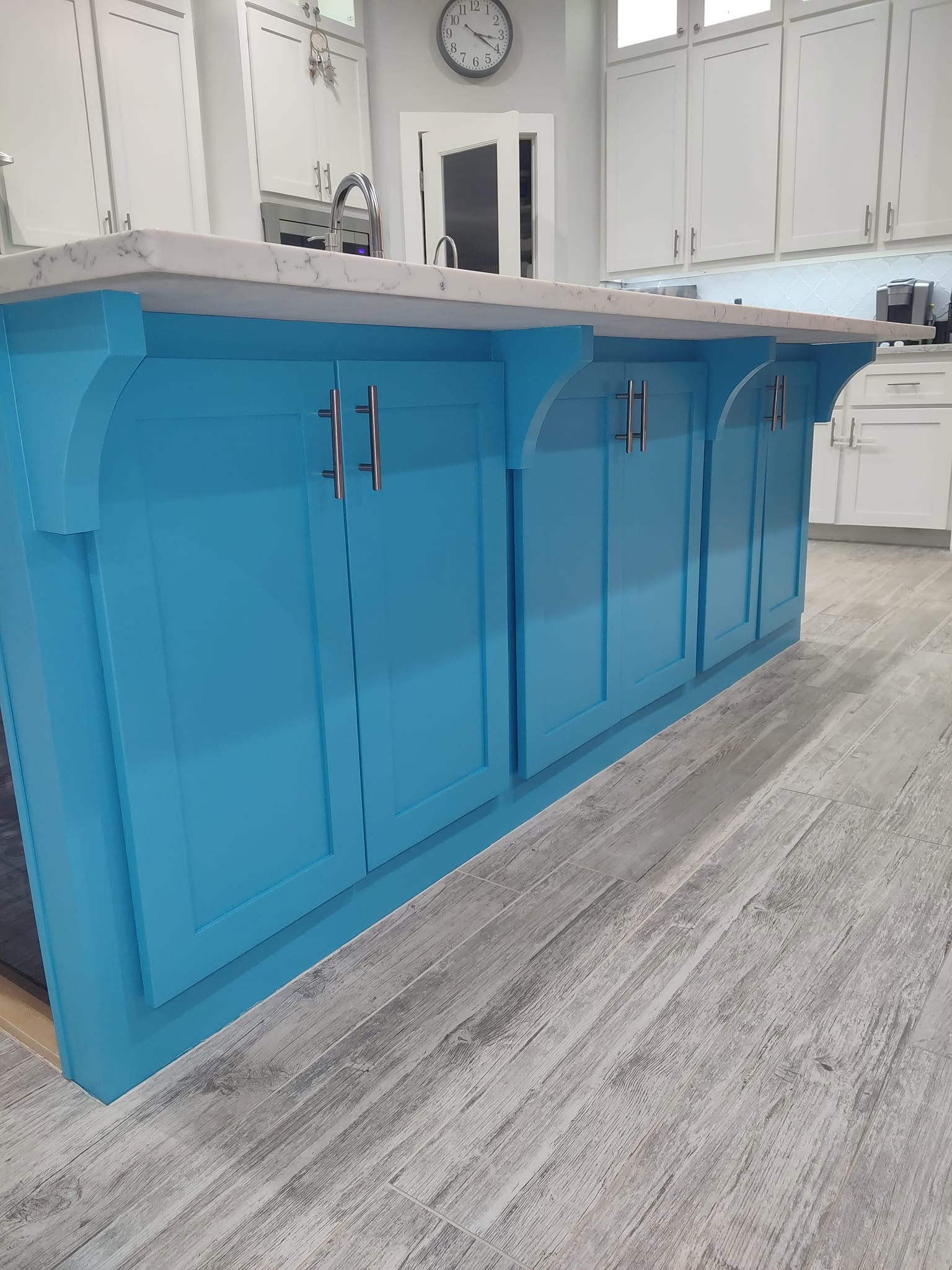 Cabinet refinishing project in Oklahoma City